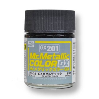 GX201 Mr.Metallic Color Metal Black 18ml สีเมทัลลิก