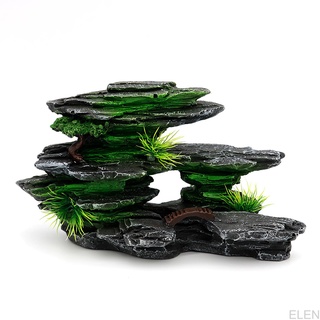 Fish Tank Decoration Resin Aquarium Landscape Artificial Rock Mountain Decor For Aquarium Desktop ELEN