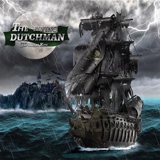 Piececool จิ๊กซอว์โลหะ 3 มิติสำหรับผู้ใหญ่ - ชุดสร้างโมเดล Flying Dutchman ของขวัญเรือโจรสลัดสำหรับเด็ก
