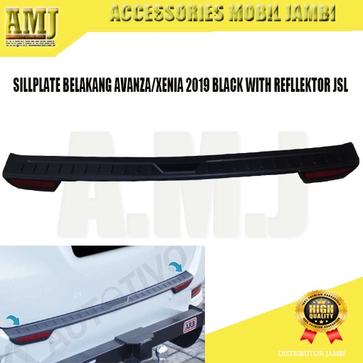 ด้านหลัง SILLPLATE AVANZA-ZENIA 2019 สีดําพร้อม JSL REFFLECTOR