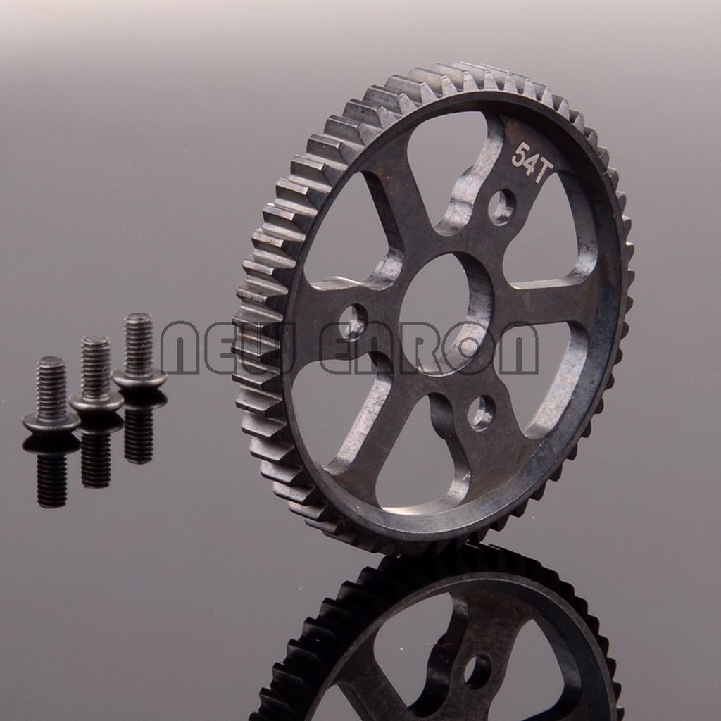 3956 0.8M Mod 54T เหล็กแข็ง Spur เกียร์หลัก 32P Pitch สําหรับ RC1/10 Traxxas Slash Stampede 4x4 Summ