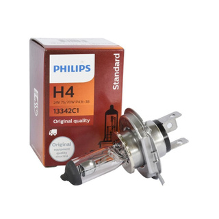 หลอดไฟหน้า  PHILIPS H4(24V)75/70W (13342 ST)