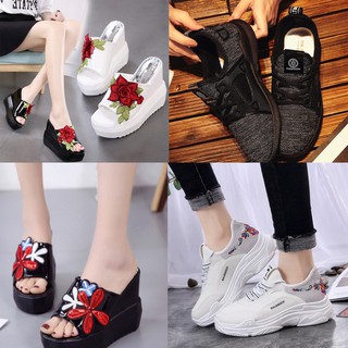 (ลดล้างสต็อก) รองเท้าแฟชั่น รองเท้าบูท  Sport Casual Women Sneakers Women Shoes Running Shoes