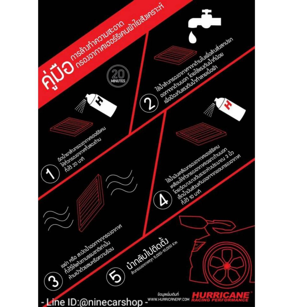 🔥Hurricane กรองอากาศผ้า ISUZU D-MAX/MU-X 1.9L ปี 2020-2024, D-MAX/MU-X 2.2L ปี 2024-, D-MAX/MU-X 3.0L ปี 2012-2024 - รูปที่ 4