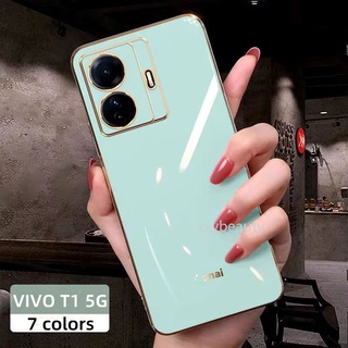 เคสโทรศัพท์มือถือ ซิลิโคนนิ่ม ทรงสี่เหลี่ยม กันกระแทก สําหรับ VIVO T1 5G VIVOT1 Snapdragon 778G