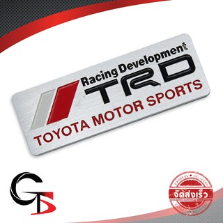 โลโก้ท้าย โลโก้ ติดท้าย เพลส TRD Motor Racing สีแดง+ดำ Toyota Corollar Altis,Camry,Hilux Vigo,Vios,Fortuner ปี 2000-2018