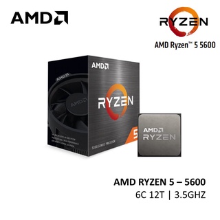 หน่วยประมวลผล CPU AMD RYZEN 5 5600 RyzenTM AMD AM4 เดสก์ท็อป