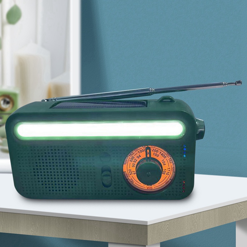 Emergency Radio Hand Crank Solar 2000Mah AMFMSW Weather Radio Portable