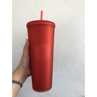 starbucks USA matte red studde 24 oz