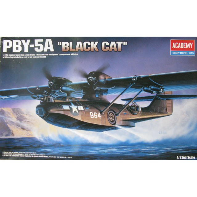 พลาสติก โมเดล ประกอบ ACADAMY MINICRAFT สเกล 1/72 PBY-5 Black Catalina (12487)