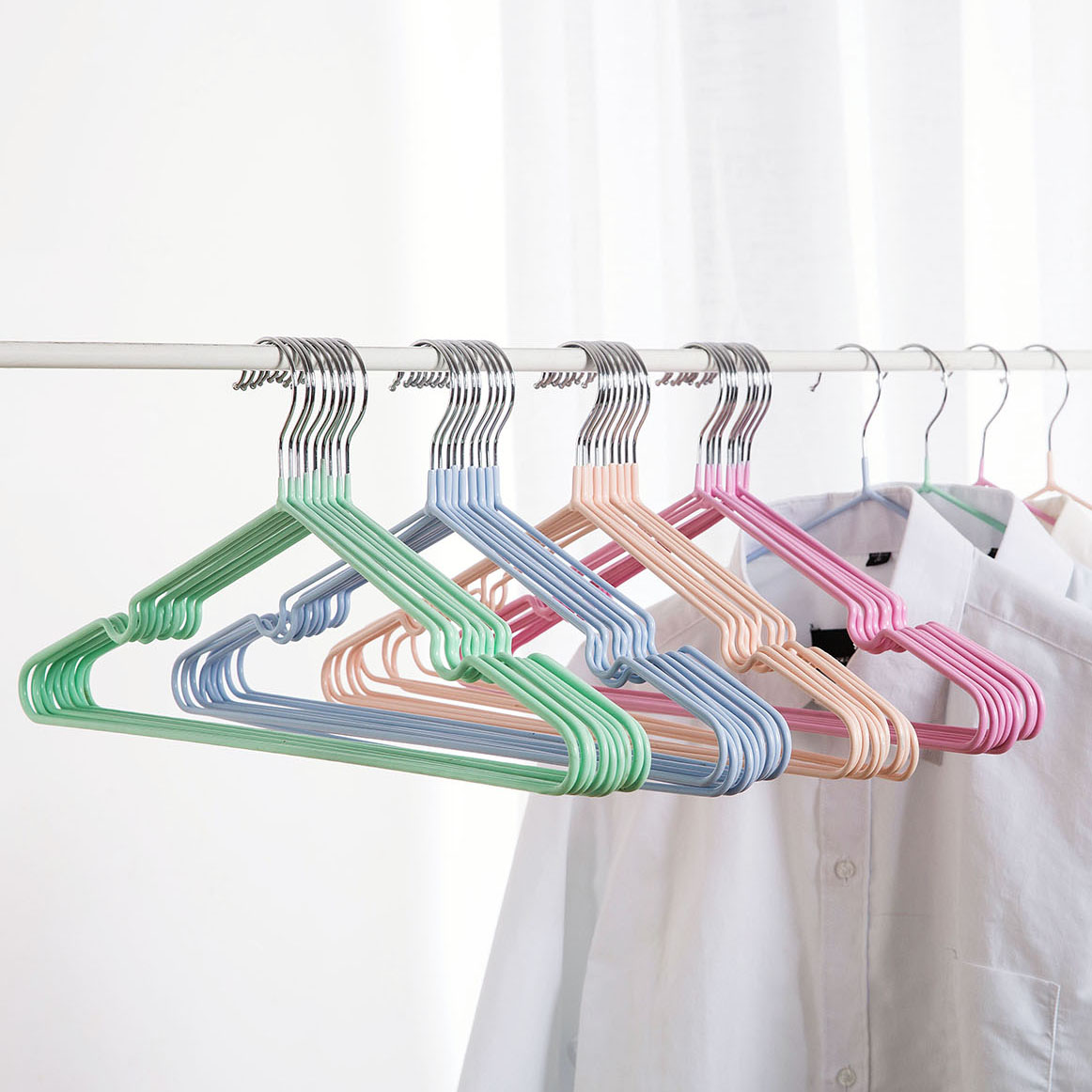 Jujiajia ไม้แขวนเสื้อ สำหรับใช้ในบ้าน ตากเสื้อผ้า 1 ชิ้น #8