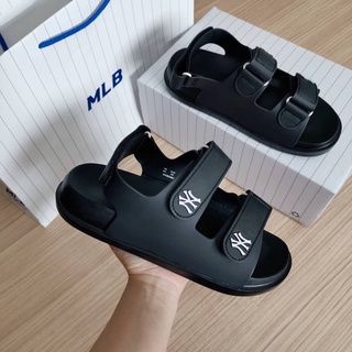 พร้อมส่ง MLB Chunky Sandal NY รองเท้าแตะรัดส้น สีดำ logo NY 🖤🖤