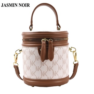 Jasmin Noir กระเป๋าถือ กระเป๋าสะพายไหล่ ทรงโท้ท พิมพ์ลายดอกไม้ แฟชั่นเรียบง่าย สําหรับสตรี