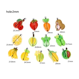 10 ชิ้น เรซิน ผัก ผลไม้ จี้ แฟชั่น น่ารัก สร้อยข้อมือ สร้อยคอ DIY เครื่องประดับ ทํา