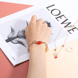 10 ชิ้นจี้สร้อยคอสร้อยข้อมือต่างหูจี้สีแดงน่ารักเครื่องประดับ DIY และเครื่องประดับแฟชั่น