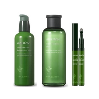 Innisfree Green Tea Seed Skin 200ml / Essence-In-Lotion 100ml / Eye and Face Ball 10ml