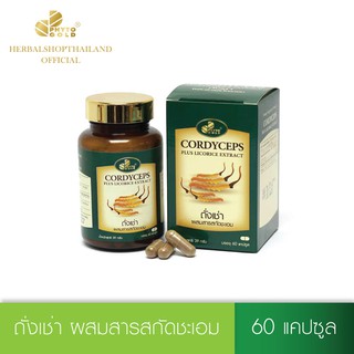 PHYTO GOLD ถั่งเช่าผสมสารสกัดชะเอม 60 แคปซูล