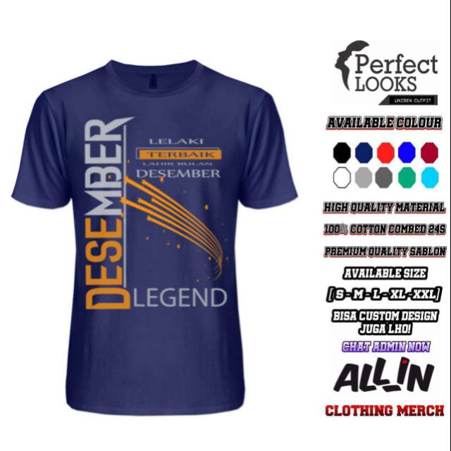 Best LEGEND DECEMBER เสื้อยืดสําหรับผู้ชาย LAHIR MOON DECEMBER LEGEND DECEMBER SUPER COOL DESIGN