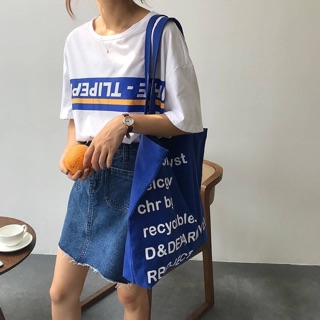 jean tote bag (ส่งฟรี)