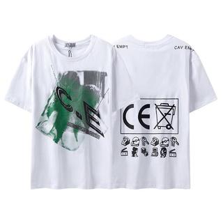 เสื้อยืดโอเวอร์ไซส์เสื้อยืดแขนสั้น ผ้าฝ้าย พิมพ์ลาย CAV EMPT แฟชั่นสําหรับผู้ชาย และผู้หญิงS-3XL