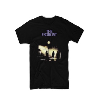 เสื้อยืดลําลอง แขนสั้น คอกลม พิมพ์ลายโปสเตอร์ภาพยนตร์ The Exorcist สไตล์ญี่ปุ่น แนวสตรีท เซ็กซี่ ทรงหลวม สําหรับผู้ชาย x