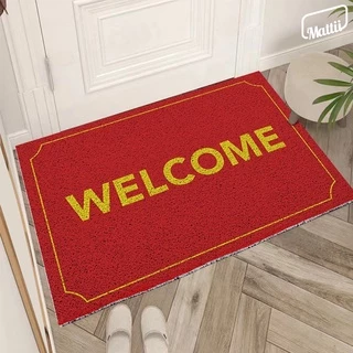 [ Mattii New Welcome ] พรมดักฝุ่น พรมเช็ดเท้า ใยดักฝุ่น พิมพ์ลาย สัมผัสนุ่ม ทำความสะอาดง่าย (ลายลิขสิทธิ์มีเฉพาะทางร้าน)