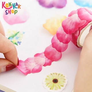 (ก๊อกแก๊ก) Washitape เทปลายดอกไม้ ตกแต่งการ์ด เทปการ์ตูน สำหรับตกแต่ง DIY มาส์กกิ้งเทป เครื่องเขียน ของตกแต่ง เครื่องใช้