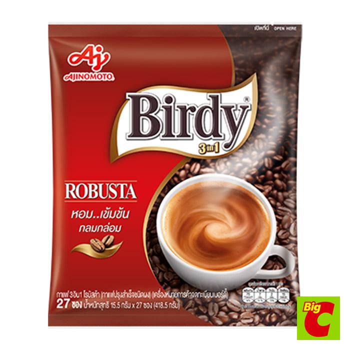 เบอร์ดี้ 3 อิน 1 กาแฟ โรบัสต้า 418.50 ก. แพ็ค 27