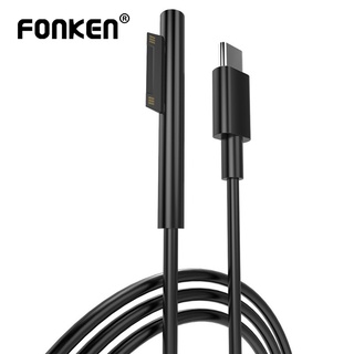 FONKEN ที่ชาร์จพาวเวอร์ซัพพลาย USB C ชาร์จเร็ว สําหรับ Microsoft Surface Pro 3 4 5 6 Chargr