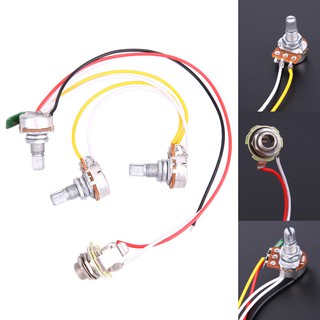 สายไฟ harness - prewired 2v 1 t 1 j สําหรับ jb กีตาร์เบสกับ 3-500 k pots