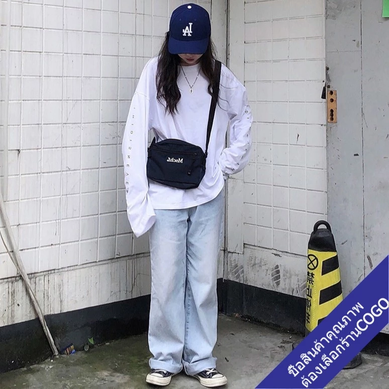 cogo เสื้อยืดแขนยาวสไตล์เกาหลี oversize เสื้อผ้าแฟชั่นวัยรุ่น เสื้อโอเวอร์ไซส์ผู้หญิง สกรีน ตัวใหญ่ พิมพ์ลาย thumbnail 10