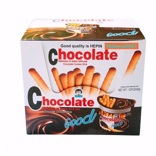 (ยกกล่อง 1 โหล) CHOCOLATE GOOD Cookies Stick 40g บิสกิตแท่ง จิ้มซ็อกโกแลต