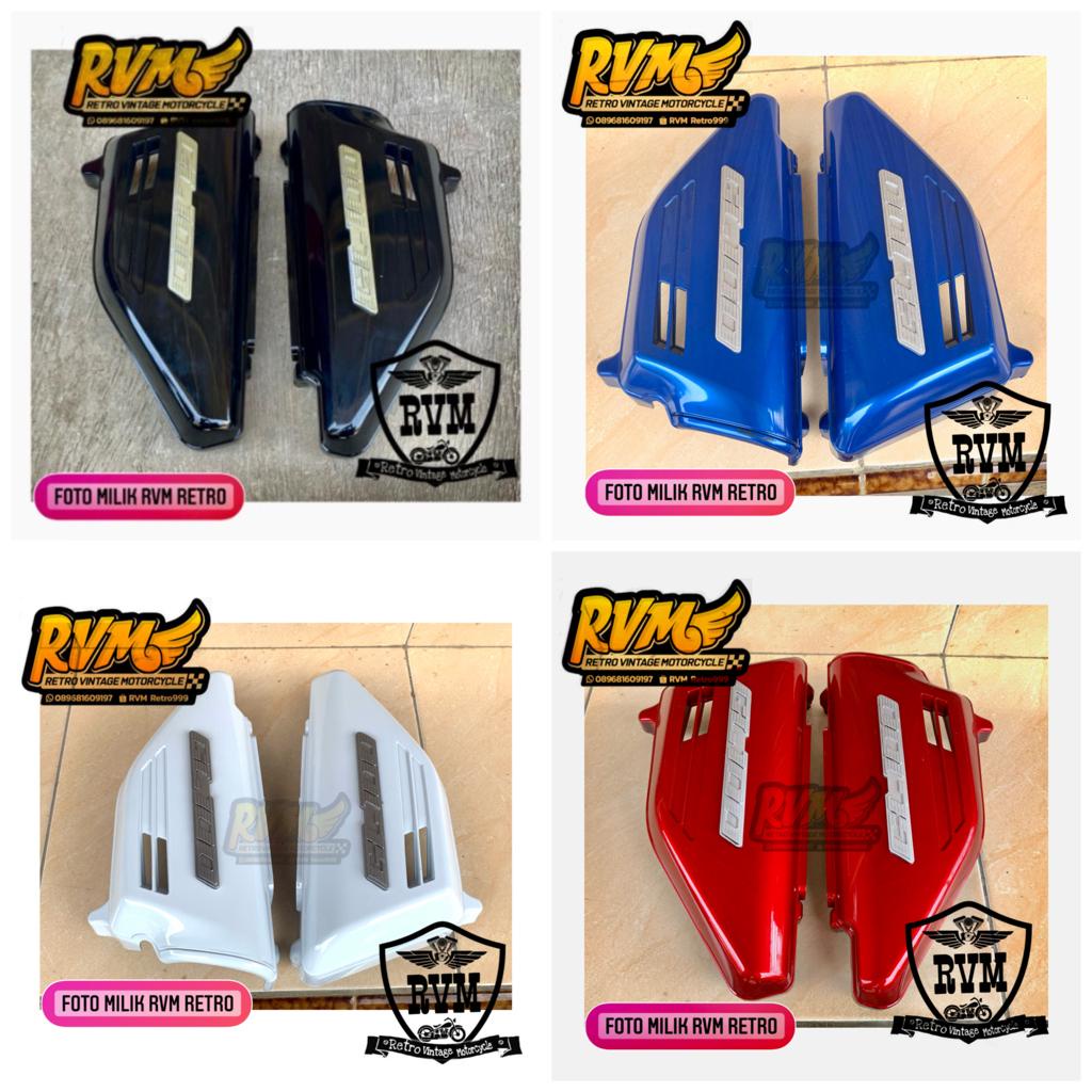 ฝาครอบแบตเตอรี่ด้านข้างคู่สําหรับ Honda GL 100, GL 100, กล่องแบตเตอรี่ Honda GL 100