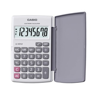 เครื่องคิดเลขพกพา Casio LC-401LV-WE 8 หลัก สีขาว ของแท้