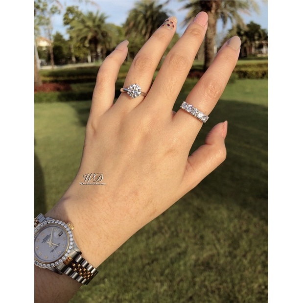 (รอตัวเรือนนิดนึงค่ะ)💍แหวนเพชรชู 2 กะรัต (แจ้งไซส์ทางแชท) เพชรสังเคราะห์เหลี่ยม H&A โรงงานทำเพชรแท้นำเข้าเพชรเอง - รูปที่ 5