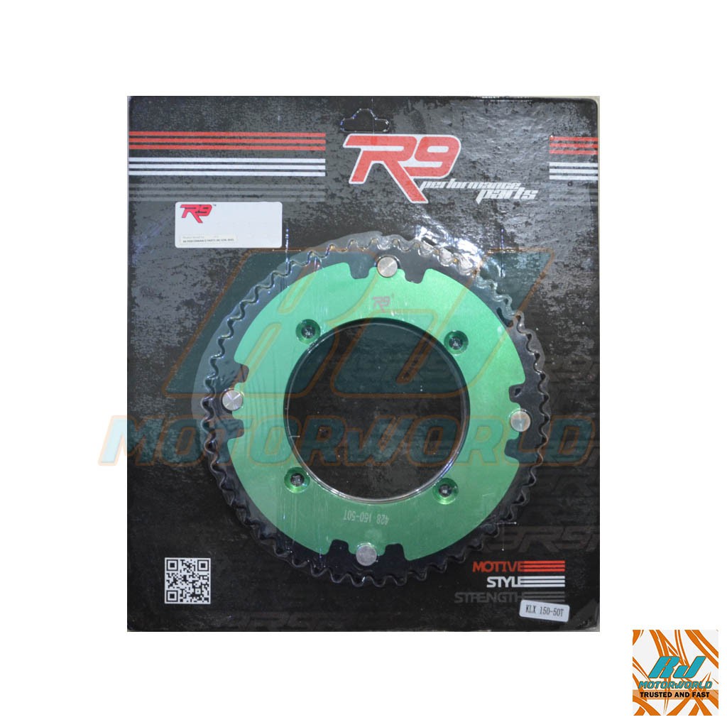 สเตอร์หลัง KLX150 (R9) 428 (43T~50T) สีเทา/ทอง/เขียว