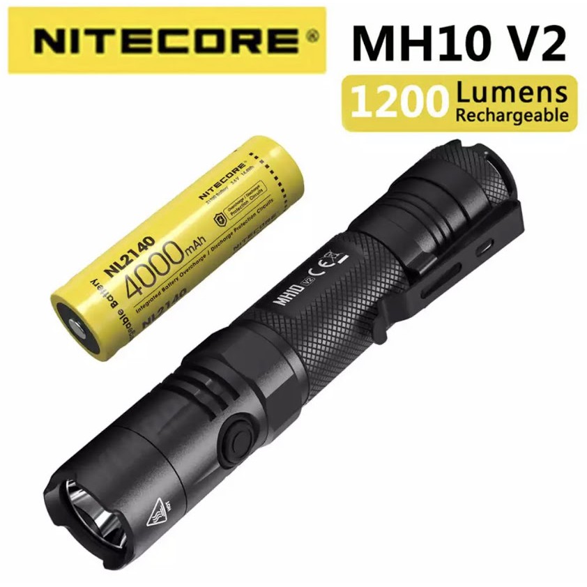 NITECORE E4K 4400 Lumen LED Flashlight With 5000mAh Battery & Charger