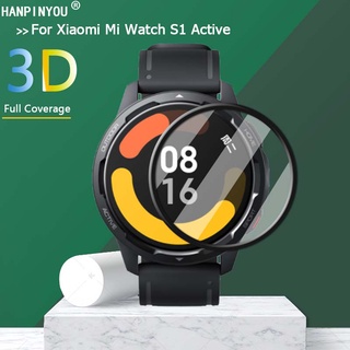 สําหรับ Xiaomi Mi Watch S1 Active SmartWatch Ultra Clear / Anti Purple Light Full Cover 3D Curved Soft PMMA ฟิล์มกันรอยหน้าจอ - ไม่ใช่กระจกนิรภัย