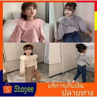 🧸เสื้อกันหนาวเด็กใหมพรมนุ่มๆ ปกบัวตะข่าย 🔥พร้อมส่ง🔥