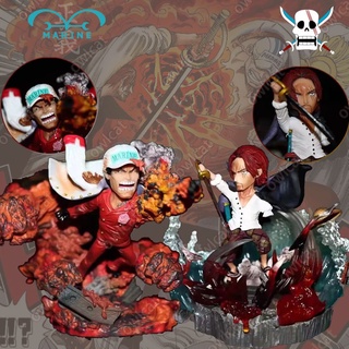 โมเดลวันพีช Red-Haired Shanks  (Marineford Arc. Ver.) GK Figure Four Emperors Haki Red Force Red Hair Pirates One Piece Figure Akainu Sakazuki Marines