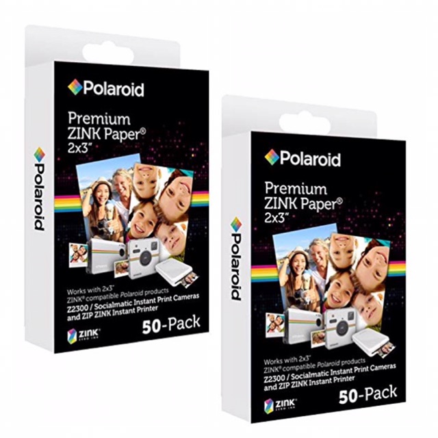 Polaroid ZINK Zero Ink Paper 2x3" 50แผ่น Shopee Thailand