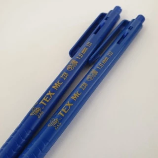 TEX MC 228 STD ปากกาลูกลื่น หัว 1 มม. 50 ด้าม หมึกน้ำเงิน 40 หมึกแดง 10