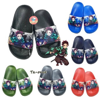 รองเท้าแตะเด็ก ทันจิโร่ (พื้นเรียบ) Tanjiro Demon Slayer ดาบพิฆาตอสูร รองเท้าเด็ก สุดน่ารัก