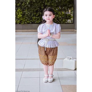 ชุดไทยเด็กหญิงรุ่นภีรณีย์สีทูโทน ชุดไทยเด็กหญิง🌸
