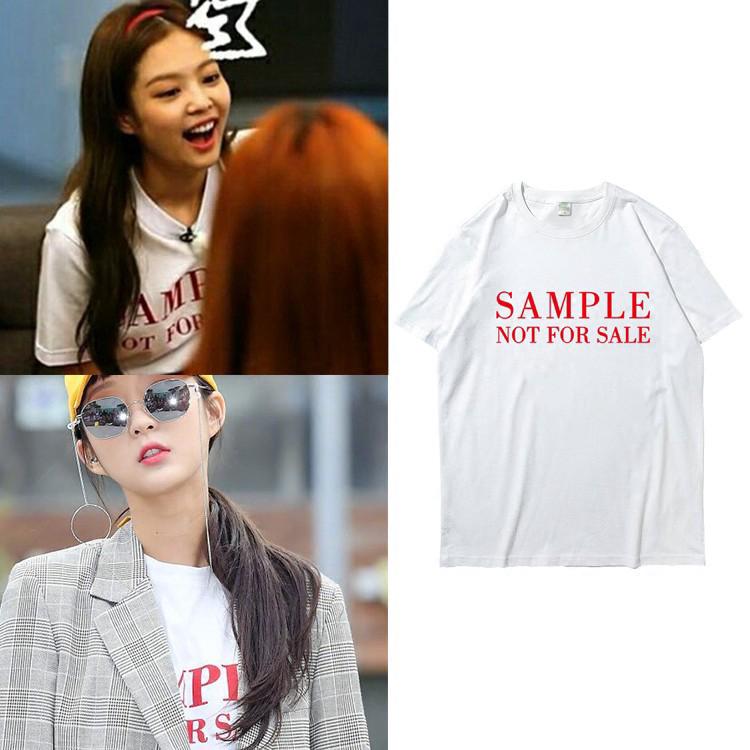 แขนสั้น เสื้อยืดผู้หญิง BLACKPINK around JENNIE Jin Zhixiu  exid Xu Huizhen short sleeved T-shirt women วรรคเดียวกัน