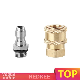 Redkee อุปกรณ์เชื่อมต่อแรงดัน 1 / 4 Quick Connector + M14X1 . 5 มม . สําหรับหัวฉีดทองเหลือง