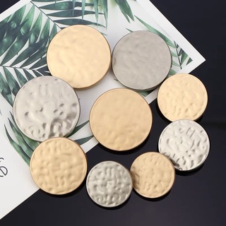 กระดุมโลหะ ทรงกลม สีทอง ขนาด 15 มม. 20 มม. 25 มม. 30 มม. สํา…