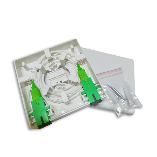 กล่องพักสายไฟเบอร์ออฟติก 2 CORE Ftth Fiber Terminal Mini Box(85mmx85mm)