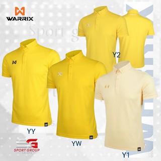 WARRIX WA-PLA024 เสื้อโปโลแขนสั้นสีเหลือง รุ่น WA-3324