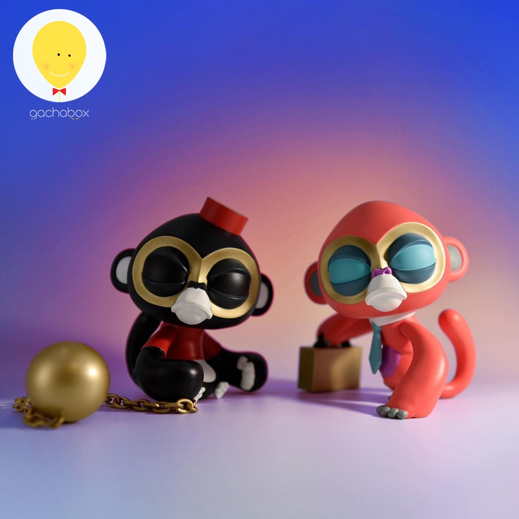 gachabox COARSE Animal Parade Little Bandit No Regrets (Blackout) and Imposter set - ลิงลพ 3.5 นิ้ว 